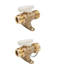 robinet gaz - roai - mâle / mâle - diamètre 15 x 21 mm - genius - avec bouchon et attache - en coque - banides 0295521