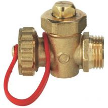 Robinet de vidange laiton brut a boisseau et presse etoupe