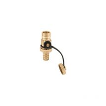 Caleffi - Robinet de vidange de chaudière avec raccord de tuyau et bouchon, 1/4 'm 538201 1/4' m