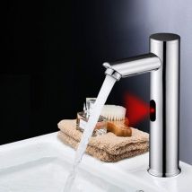 Robinet d'Eau Automatique à Infrarouge, Sans Contact Robinet d'Eau Froide Batterie Économie d'Eau Robinet Touchless pour Salle de Bain Évier Lavabo