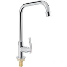 Prenfle - Robinet d'eau d'évier de cuisine moderne à poignée unique G1/2 pouces, robinet d'eau froide unique, accessoire pour la maison