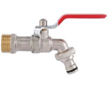 Alwaysh - Robinet D'Eau En Laiton De Qualité Supérieure, Résistant À La Rouille Et Au Gel + Raccord De Tuyau Gratuit + Ebook Pour Jardin, Machine À 