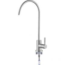 Robinet d'eau simple, raccord pour eau filtrée de couleur acier brossé Deante BEZF62F acier inoxydable brossé
