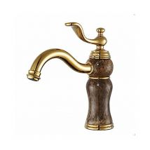 Lookshop - Robinet d'évier à unique poignée et à design antique fini en laiton poli