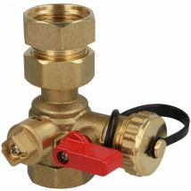 Robinet d'isolement 3/4'' avec raccord de flexible