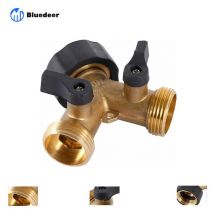 Bluedeer - Robinet Double Machine a Laver, Répartiteur Raccord Robinet Tuyau d'Arrosage en y 2 Voies pour Tuyaux d'Alimentation 3/4', Robinet