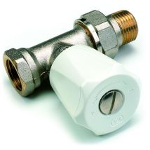 Robinet Manuel Droit À Double Réglage Pour Radiateur - Droit Femelle 3/8' - Thermostatisable - Eurosar - 409203 - Comap