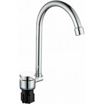 Gabrielle Robinet Pliable pour Camping-Car Rotation à 360° Robinet de Cuisine Évier Robinets d'Eau à Poignée Unique avec Tuyau d'Eau Froide et Chaude