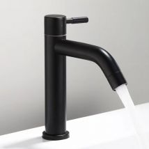 Robinet Eau Froide Noir avec Bulleur Rechange,Pour wc, Salle Bain