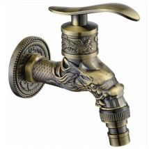 Robinet en laiton antique, robinet d'eau antique, robinet sculpté en laiton antique pour la maison, la cuisine, la salle de bain, le jardin extérieur