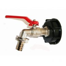 Robinet en laiton avec raccord (S60X6) pour cuve ibc Jardiboutique
