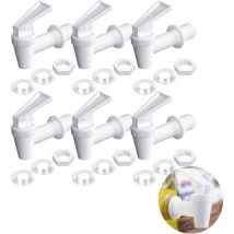 Robinet en plastique 6 pièces, robinet distributeur de baril, distributeur de boissons, sans gouttes, sans fuites, pour la fermentation du vin, de la