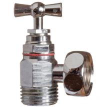 Ecolands - Robinet d'arret equerre wc 3/8' chrome avec presse etoupe - sferaco, Ref.1341003
