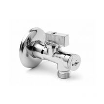 EHS - Robinet équerre filtre monobloc anticalcaire Mâle 1/2 (15/21) - Mâle 3/8 (12/17) Chromé - Arco
