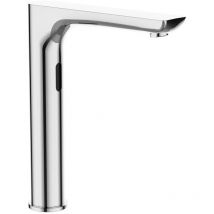 Creavit - Robinet infrarouge haute en résine pour eau froide ou prémélangée, 230V AC/6V dc (4xAA), chrome