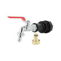 Multicuves - Robinet laiton chromé 15 mm + Nez 20x27 - kit couplage cuve