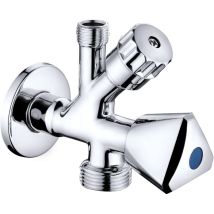 ARTIC – Robinet de machine à laver 1/2""-3/4""-3/8"" – Laiton chromé – Filetage plomberie