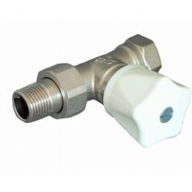 Oventrop - Robinet manuel hr dn 10⅜ pn 10 - modèle droit, poignée manuelle blanche - 1190603