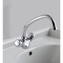 Pro Et Discount - Robinet Melangeur pour evier de Cuisine Laiton chrome Bec haut mobile 360