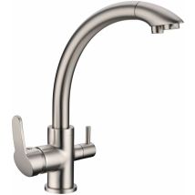 Robinet Mitigeur 3 Voies - Nickel Brossé - Everglades - Gamme ''Park''