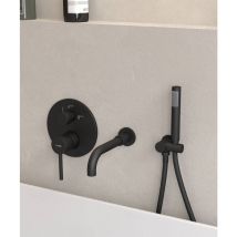 Kroos - Robinet mitigeur de baignoire à encastrer Noir - Corbeau