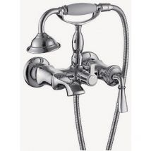 Kroos - Robinet mitigeur bain-douche mural Chromé - Santa Cruz