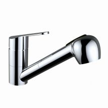 Robinet mitigeur Clever pour évier en laiton avec bec horizontal extractible à 2 fonctions - 61488