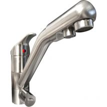 Robinet De Cuisine Mitigeur 3 Voies Dauphin Acier Inox Brossé