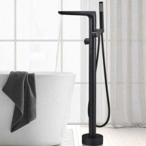 Robinet Mitigeur De Baignoire Ilot, Caen Noir Mat