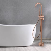 Bellegno - Robinet mitigeur de baignoire sur pied bagno cuivre brossé