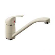 Kramer - Grifo monomando de cocina, caño bajo de un orificio, eco blanco alto brillo