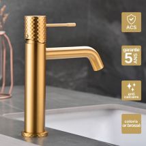 Imex Products - Robinet Mitigeur de Lavabo anti-calcaire Bec Bas Or Brossé imex genova BDG053-1OC