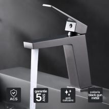 Imex Products - Robinet Mitigeur de Lavabo anti-calcaire Bec Bas Black Gun Métal imex art BDAR025-1BGM