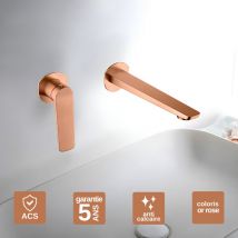 Imex Products - Robinet Mitigeur de Lavabo anti-calcaire encastré Or Rose imex napoles GLN047/ORC