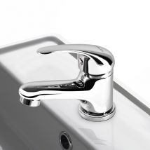 Pro Et Discount - Robinet mitigeur de lavabo bas en laiton chrome avec systeme vidage
