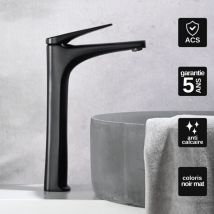 Imex Products - Robinet Mitigeur de Lavabo Bec Haut anti-calcaire Noir Mat imex delos BDD055-3NG