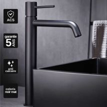 Imex Products - Robinet Mitigeur de Lavabo anti-calcaire Bec Haut Noir Mat imex monza BDM039-3NG