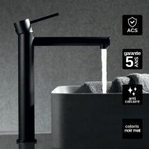 Imex Products - Robinet Mitigeur de Lavabo anti-calcaire Bec Haut Noir Mat imex milos stick BDYS045-3NG