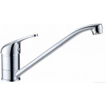 Pro Et Discount - Robinet mitigeur design d'evier de cuisine bas a bec rotatif anticalcaire chrome