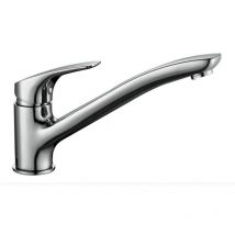 Pro Et Discount - Robinet mitigeur d'évier de cuisine bas à bec fixe chromé cartouche céramique
