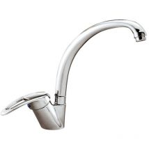 Pro Et Discount - Robinet mitigeur d'evier de cuisine bas a bec rotatif anticalcaire et economiseur d'eau chrome
