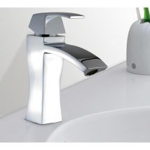 Pro Et Discount - Robinet mitigeur vasque lavabo a poser design cubique moderne