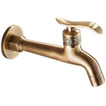 Robinet mural, robinets d'eau froide en laiton, robinet de machine à laver à poignée unique, robinet de salle de bain à vadrouille, robinet de