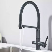 Suguword - Robinet Noir 3 Voies Filtre À Eau Douche Cuisine Osmose Robinet D'Eau Potable