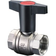 Vanne à boisseau sphérique verrouillage Optibal poignée 1077110 DN32, 1 1/4 « filetage intérieur, PN16, laiton - Oventrop