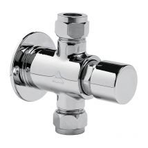 Série modern robinet de douche mural temporisé avec commande par bouton-poussoir Idral