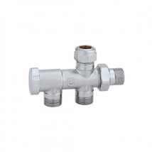Robinet monotube seul, entraxe 40 mm, avec raccord pour canne ø 15 mm Caleffi 328400