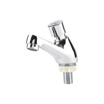 Robinet Poussoir Temporisé, G1/2 Robinet Poussoir Eau Froide Robinets de Lavabo pour Salle de Bain Robinet Salle Bain Robinet Lave Main Eau Froide
