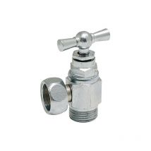 Robinet équerre pour wc Watts presse étoupe - chromé m/f écrou tournant 3/8'