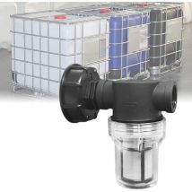 Toolive - Grifo de conexión para tanque de 1000L, conexión para manguera de jardín para colector de agua de lluvia con función de filtro, adaptador